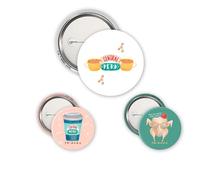 ABYSTYLE Set mit 4 Abzeichen Friends Central Perk & Co - Offizielles Produkt - Durchmesser 3,8 cm
