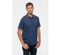 Ac - AC/DC Polo Shirt Classic Band Logo Nue offiziell Unisex Navy Blau M