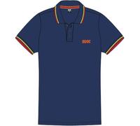Ac - AC/DC Polo Shirt Classic Band Logo Nue offiziell Unisex Navy Blau S