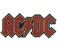 AC/DC Aufnäher Logo – bestickt, offiziell lizenziert, Classic-Rock-Motiv, zum Aufbügeln & Annähen