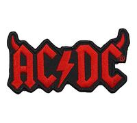 Rock Off AC/DC Red Logo Horns Offizieller gewebter Aufnäher