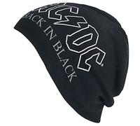 AC/DC Back In Black - Light Beanie Unisex Mütze schwarz 100% Baumwolle Band-Merch, Bands