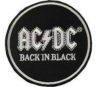 AC/DC Back In Black Round Official Woven Patch
