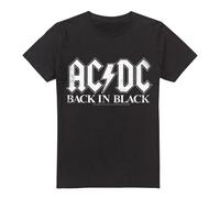 AC/DC - "Back In Black" T-Shirt für Herren (Schwarz) 5XL