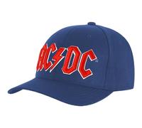 T-Shirt - Ac/Dc: Baseball Red Logo (Mid Blue) (Cappellino) (1 KLEDIJ)