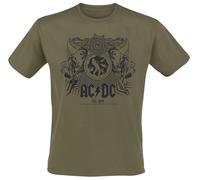 AC/DC Black Ice T-Shirt oliv in XL