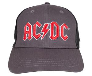 AC/DC - Cap Red Logo - dunkelgrau-schwarz Einheitsgröße