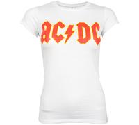 AC/DC - Damen T-Shirt Logo - weiß XL