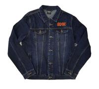 AC/DC Denim Jacke For Those About To Rock Band Logo Nue offiziell Blau M