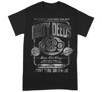 AC/DC - "Dirty Deeds Done Cheap Just Dial" T-Shirt für Herren/Damen Unisex (Schwarz/Grau) 4XL