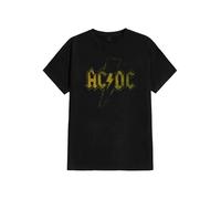 AC/DC Distress Flash Männer T-Shirt schwarz 100% Baumwolle Band-Merch, Bands