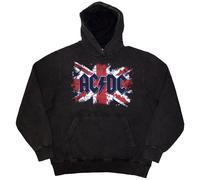 AC/DC Flag (Stone Wash) Charcoal Grey XL Hoodie