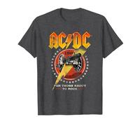 AC/DC für alle, die kurz Davor sind, Distressed Cannon and Stars zu rocken T-Shirt, Herren, Anthrazit Meliert, 4XL