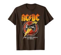 AC/DC für alle, die kurz Davor sind, Distressed Cannon and Stars zu rocken T-Shirt, Herren, Braun, S