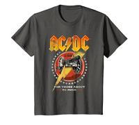 AC/DC für alle, die kurz Davor sind, Distressed Cannon and Stars zu rocken T-Shirt, Kinder, Anthrazit, 98