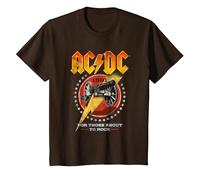 AC/DC für alle, die kurz Davor sind, Distressed Cannon and Stars zu rocken T-Shirt, Kinder, Braun, 128