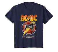AC/DC für alle, die kurz Davor sind, Distressed Cannon and Stars zu rocken T-Shirt, Kinder, Marineblau, 128