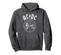 AC/DC Für diejenigen, die Bald rocken Werden, 1981 Distressed Cannon Pullover Hoodie, Unisex für Erwachsene, Anthrazit Meliert, XL