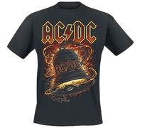 AC/DC Hells Bells Burning Männer T-Shirt schwarz L 100% Baumwolle Band-Merch, Bands