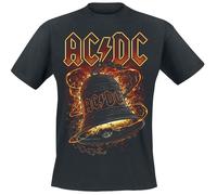 AC/DC Hells Bells Burning Männer T-Shirt schwarz L 100% Baumwolle Band-Merch, Bands