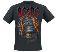 AC/DC Hells Bells Flames T-Shirt schwarz in S
