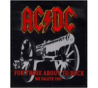 AC/DC Herren Cannon Woven Logo Woven Patch schwarz, Schwarz, Einheitsgröße