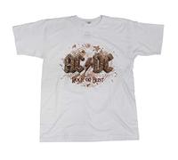 AC/DC Herren T-Shirt Rock or Bust, Weiß, XL, 1010408-XL