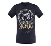 AC/DC Herren T-Shirt Salute, Schwarz, L, ACDCTSHIRT-03