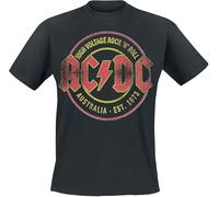 AC/DC - High Voltage Aus. 73 Organic Shirt nachaltig Shirts für AC/DC Fans (XL, Black)