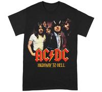 AC/DC - "Highway To Hell" T-Shirt für Herren/Damen Unisex (Schwarz/Rot) 3XL