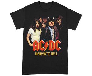 AC/DC - "Highway To Hell" T-Shirt für Herren/Damen Unisex (Schwarz/Rot) S