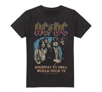 AC/DC - "Highway World Tour 79" T-Shirt für Herren (Schwarz) M