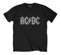 Ac/DC Kinder T Shirt Diamante Voltage Band Logo New Official Black, Schwarz, X-Small (3/4 Yrs)