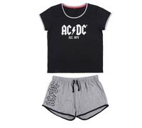 AC/DC kurzer Schlafanzug 100% Baumwolle S/M/L/XL Thunderstruck High Voltage ACDC