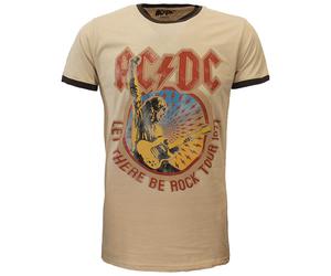 AC/DC Let There Be Rock Tour 1977 Ringer-T-Shirt M Grau