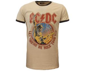 AC/DC Let There Be Rock Tour 1977 Ringer-T-Shirt S Grau
