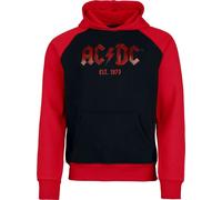 AC/DC Logo Kapuzenpullover schwarz rot in XL