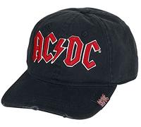 AC/DC Cap Logo – Unisex, 100% Baumwolle, Offizielles Merchandise – Schwarz, Onesize