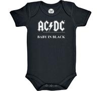 AC/DC Metal-Kids - Baby In Black Body schwarz in 80/86