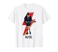 AC/DC - Offizielles Band-T-Shirt, Unisex Erwachsene, Weiß, S, Kurzarm, Klassisch, Crew-Ausschnitt, Klein, Sommer