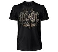 AC/DC Offizielles T Shirt Rock or Bust, Unisex Baumwollshirt Regular Fit für Herren & Jugendliche, Rock Band Merchandise XL