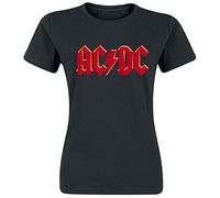 AC/DC Red Logo Frauen T-Shirt schwarz L 100% Baumwolle Band-Merch, Bands, Nachhaltigkeit
