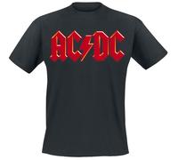 AC/DC Red Logo T-Shirt schwarz in 3XL