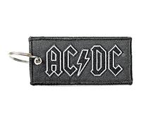 AC/DC Schlüsselring Keychain Classic Band Logo Patch Nue offiziell Schwarz One Size