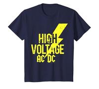AC/DC - Spannung T-Shirt, Kinder, Marineblau, 116