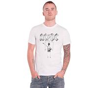 AC/DC T Shirt Flick of the Switch Band Logo offiziell Unisex Weiß
