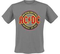 AC/DC T-Shirt High Voltage - Rock 'N' Roll - Australia Est.1973 hellgrau XXL