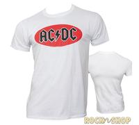 AC/DC - T-Shirt Oval Logo - weiß S