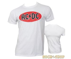 AC/DC - T-Shirt Oval Logo - weiß S
