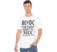 AC/DC Unisex Salute T-Shirt, weiß, XL